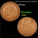 1927 Great Britain Penny KM-826 Grades vf++