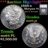 ***Auction Highlight*** 1888-s Morgan Dollar $1 Graded ms64 pl By SEGS (fc)