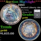 Proof ***Auction Highlight*** 1883 Seated Liberty Dime 10c Graded pr66 By SEGS (fc)