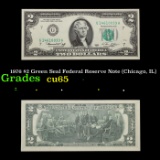 1976 $2 Green Seal Federal Reserve Note (Chicago, IL) Grades Gem CU