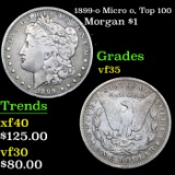 1899-o Morgan Dollar Micro o, Top 100 $1 Grades vf++