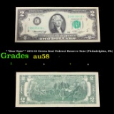 **Star Note** 1976 $2 Green Seal Federal Reserve Note (Philadelphia, PA) Grades Choice AU/BU Slider