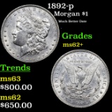 1892-p Morgan Dollar $1 Grades Select Unc