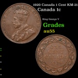 1920 Canada 1 Cent KM-21 Grades Choice AU