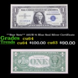 **Star Note** 1957B $1 Blue Seal Silver Certificate Grades Choice CU