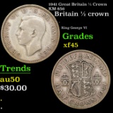 1941 Great Britain 1/2 Crown KM-856 Grades xf+