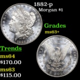 1882-p Morgan Dollar $1 Grades Select+ Unc