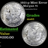 1921-p Morgan Dollar Mint Error $1 Grades Select Unc