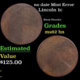 no date Lincoln Cent Mint Error 1c Grades Select Unc BN