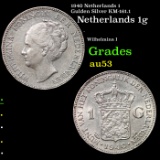 1940 Netherlands 1 Gulden Silver KM-161.1 Grades Select AU