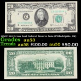 1950C $20 Green Seal Federal Reserve Note (Philadelphia, PA) Grades Select AU