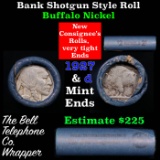 Buffalo Nickel Shotgun Roll in Old Bank Style 'Bell Telephone'  Wrapper 1927 & D Mint Ends.