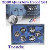 2009 D.C. and U.S. Territories Quarters Proof Set - 5 pc set Low mintage.