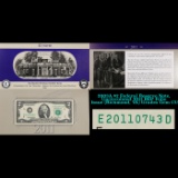 2003A $2 Federal Reserve Note, Uncirculated 2011 BEP Folio Issue (Richmond, VA) Grades Gem CU