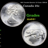 1967 Canada Quarter 25 Cents  KM-68 Grades Choice+ Unc