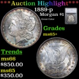 ***Auction Highlight***  1889-p Morgan Dollar $1 Graded ms65+ By SEGS