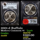 PCGS 2001-d Buffalo Modern Commem Dollar $1 Graded ms69 By PCGS