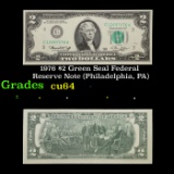 1976 $2 Green Seal Federal Reserve Note (Philadelphia, PA) Grades Choice CU