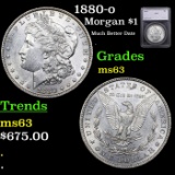 1880-o Morgan Dollar $1 Graded ms63 By SEGS
