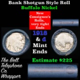 Buffalo Nickel Shotgun Roll in Old Bank Style 'Bell Telephone'  Wrapper 1918 & D Mint Ends.