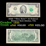 2009 **Star Note** $2 Federal Reserve Note (Dallas, TX) Grades vf++