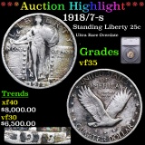 ***Auction Highlight*** 1918/7-s Standing Liberty Quarter 25c Graded vf35 By SEGS (fc)