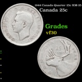 1944 Canada Quarter 25c KM-35 Grades vf++