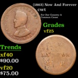 (1863) Now And Forever Civil War Token 1c Grades vf+