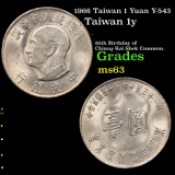 1966 Taiwan 1 Yuan Y-543 Grades Select Unc