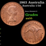 1963 Australia 1/2 Penny KM-61 Grades Choice AU