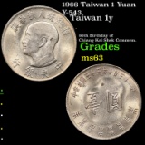 1966 Taiwan 1 Yuan Y-543 Grades Select Unc