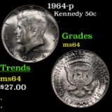 1964-p Kennedy Half Dollar 50c Grades Choice Unc