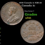 1930 Canada 1c KM-28 Grades xf+