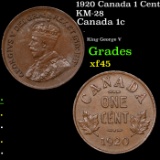 1920 Canada 1 Cent KM-28 Grades xf+