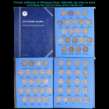 Virtual Jefferson 5c Whitman book, 1938-1961. 63 coins in total, including the full wartime silver n