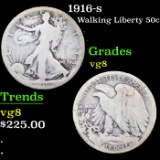 1916-s Walking Liberty Half Dollar 50c Grades vg, very good