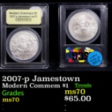 2007-p Jamestown Modern Commem Dollar $1 Graded ms70, Perfection BY USCG