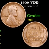 1909 VDB Lincoln Cent 1c Grades vg, very good