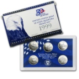 1999 United States Quarters Proof Set - 5 pc set Low mintage.