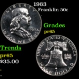 Proof 1963 Franklin Half Dollar 50c Grades GEM Proof