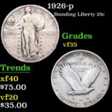 1926-p Standing Liberty Quarter 25c Grades vf++
