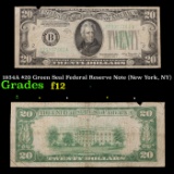 1934A $20 Green Seal Federal Reserve Note (New York, NY) Grades f, fine