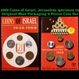 1969 Coins of Israel, Jerusalem specimen in Original Mint Packaging 6 Pieces Coin Set
