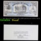 Proof 1895 $5 Hawaii Silver Certificate - Obverse BEP Intaglio Souvenir Card SO-14, ANA '81 Grades P
