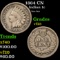 1864 CN Indian Cent 1c Grades vf+