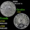 1868 Shield Nickel 5c Grades vf+