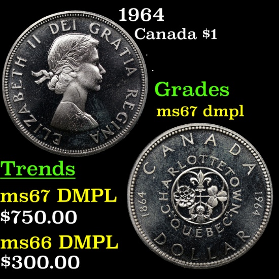 1964 Canada Dollar $1 Grades GEM++ DMPL