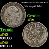 1929 Portugal 50 Centavos KM-577 Grades xf