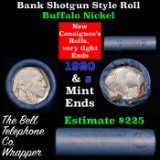 Buffalo Nickel Shotgun Roll in Old Bank Style 'Bell Telephone'  Wrapper 1920 & S Mint Ends