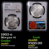 NGC 1902-o Morgan Dollar $1 Graded ms65 By NGC